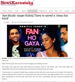 news karnatak article on fan ho gaya song